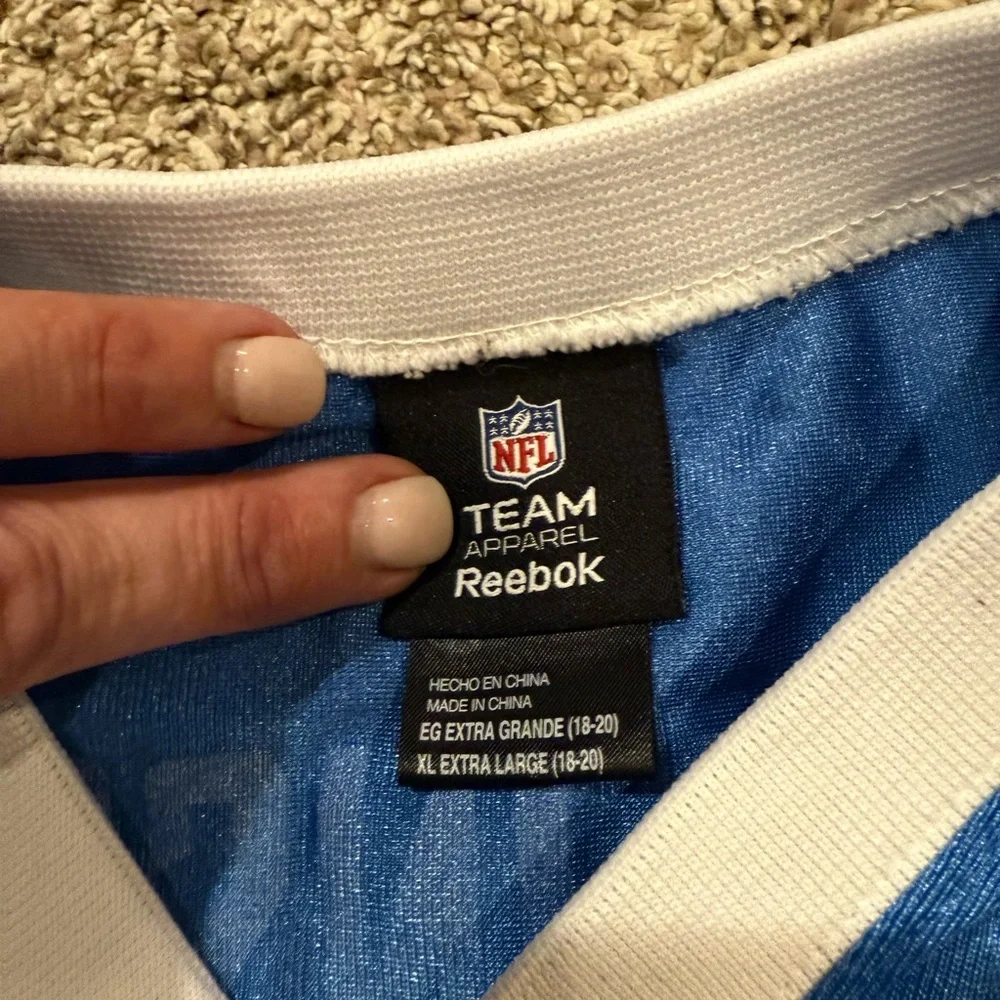 LaDainian Tomlinson youth XL 18/20 light Blue Chargers Jersey #21 vintage Reebok - Picture 4 of 6